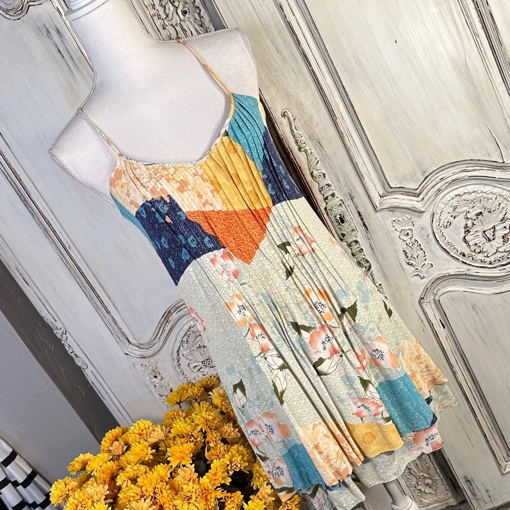 Sanctuary Floral Patchwork Spaghetti Strap Dress - image 2